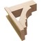 Ekena Millwork 8-in W x 22-in D x 26-in H Balboa Block Rough Cedar Woodgrain TimberThane Outlooker, Primed Tan OUTUR080X22X26BOA44RCPR - alternate 5